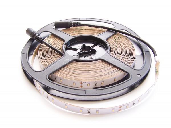 24V LED Stripe 2216 1000cm Kaltweiß IP20 mit beidseitigen DC Steckern, High Cri und 600 LEDs