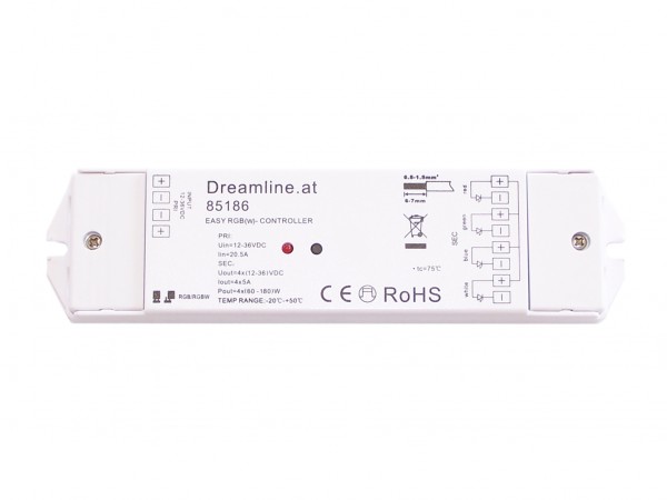 Dreamline Profi RGB-W-WW receiver in 12V / 24V