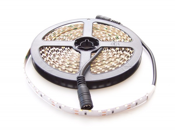 Sideview LED Stripe 3014 500cm Kaltweiß IP20 mit beidseitigen DC Steckern